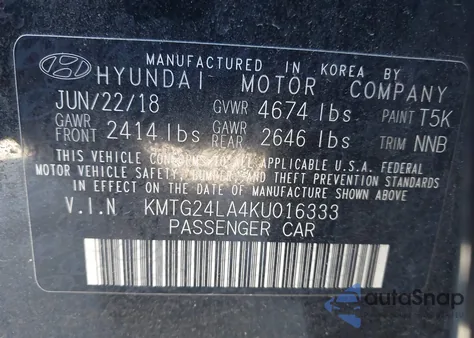 2019 Genesis G70 Sport from USA, damaged, VIN KMTG24LA4KU016333